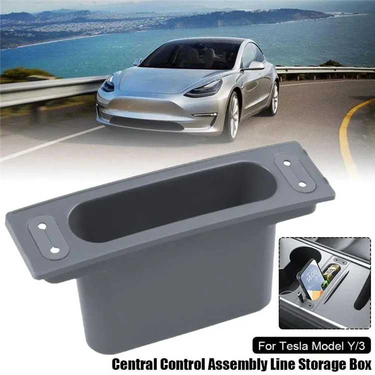 TSL988 Pour Tesla Mode 3 / Y Center Console Data Cable Cell Phone Storage Box