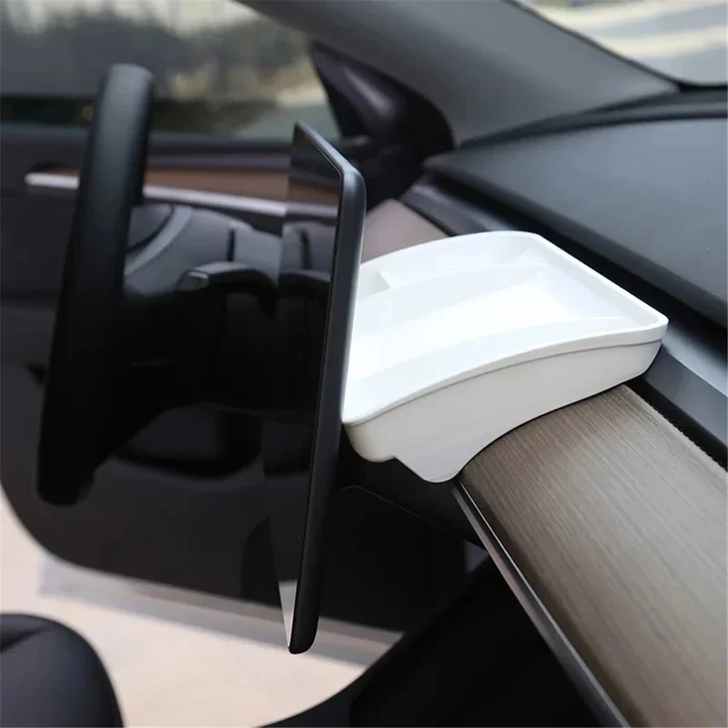 TSL248 For Model Y / 3 TPE Box Car Behind Screen ETC Storage Tray - Black