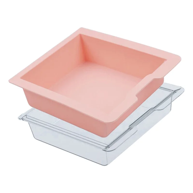 ALZH005 2Pcs / Set For Model Y / 3 Car Center Console Storage Box - Pink / Front / No Baffle
