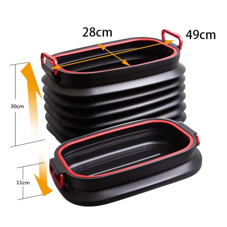 BN-A37L-5P 37L Retractable Folding Car Trash Bin Trunk Storage Box Outdoor Fishing Water Bucket (BPA Free, No FDA Certificate)