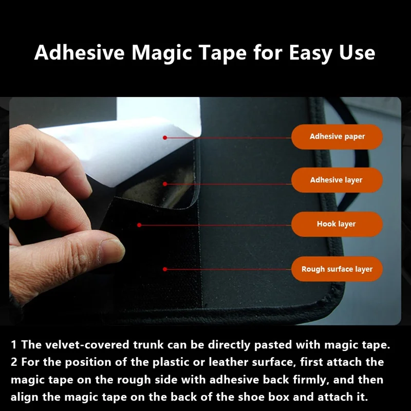 Car Vehicle Storage Pouch Waterproof Oxford Cloth Shoe Bag Organizer - All Black