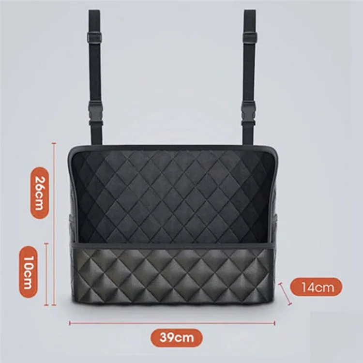5246 PU Leather Handbag Holder Seat Back Organizer Bag Between Car Seats, Size L