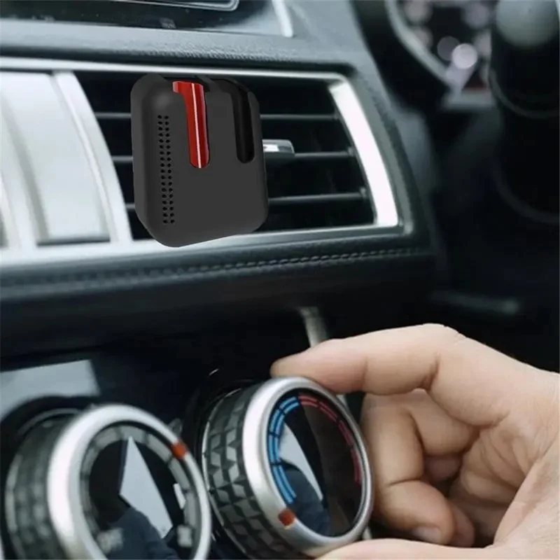 Car Air Vent Silicone Lip Balm Holder Space Saving Storage Box - Black