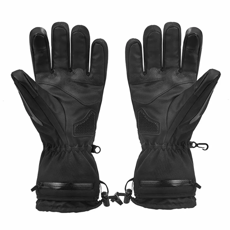 Electric Heated Gloves with 2x 5000mAh Battery Touch Screen Winter Thermal Fleece Lined Mittens