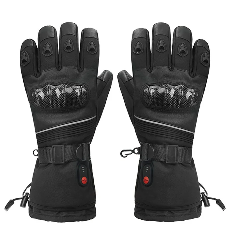 Electric Heated Gloves with 2x 6000mAh Battery Touch Screen Winter Thermal Fleece Lined Mittens