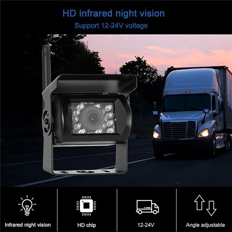 WCA101 WiFi Wireless Dash Cam HD Car Truck Reversing Camera IR Night Vision Rear View Car Parking Camera
