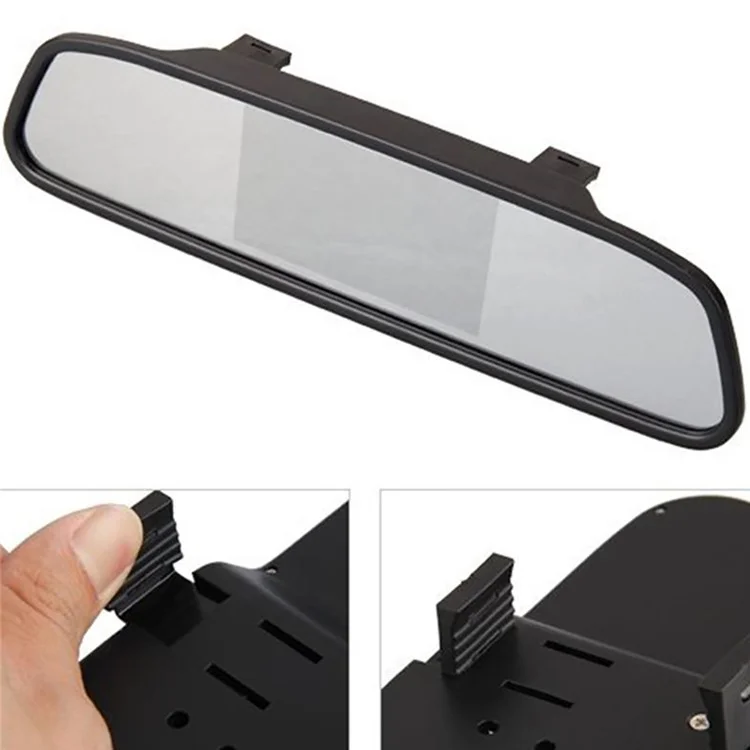 RG-205 Car Rear View Mirror Display 4.3'' Truck Rearview Mirror Screen with Waterproof 12-LED Kamera