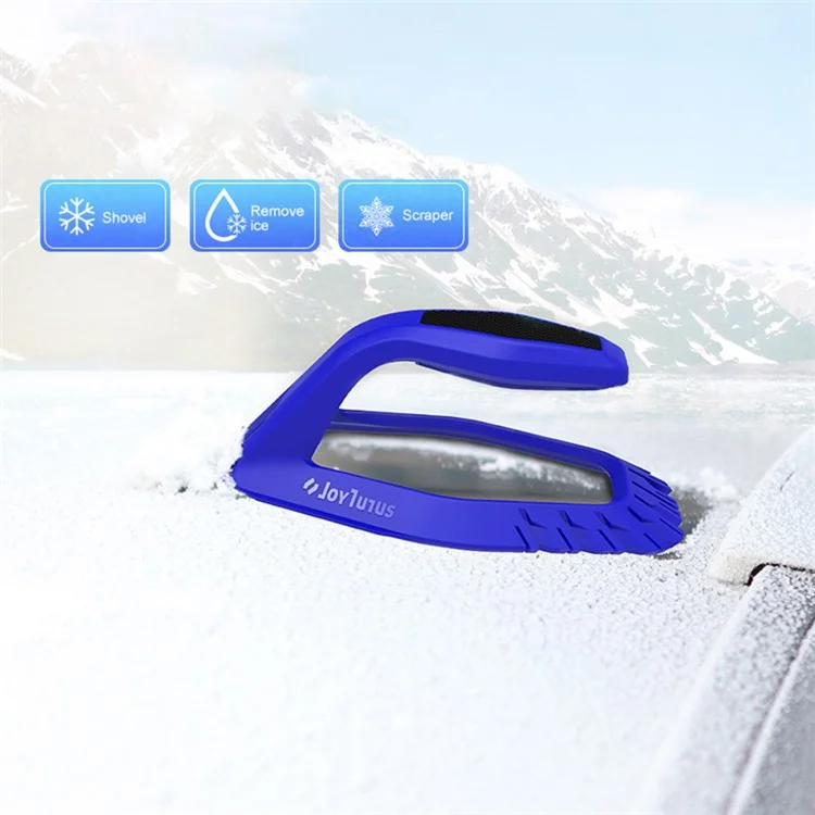 JOYTUTUS 4-in-1 Car Ice Scraper Windshield Ice Breaker Quick Clean Glass Brush Snow Remover