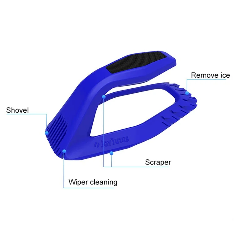 JOYTUTUS 4-in-1 Car Ice Scraper Windshield Ice Breaker Quick Clean Glass Brush Snow Remover