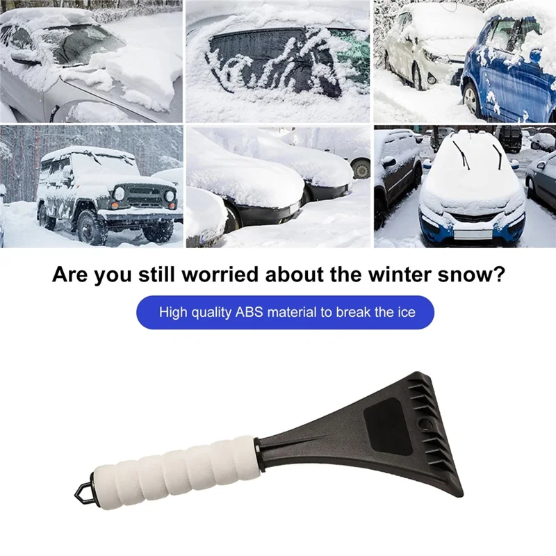 XC-LPF PP Snow Brush Ice Scraper with EVA Handle for Car SUV Truck Windshield - Red