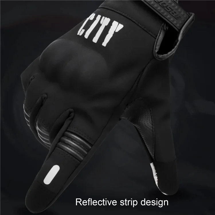 BSDDP 1 Paar wasserdichte Sportradhandschuhe mit Touchscreen-Funktion und Wärmeschutz - Größe: L