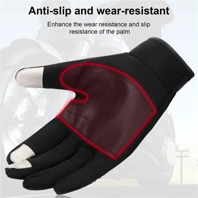 BSDDP 1 Paar wasserdichte Sportradhandschuhe mit Touchscreen-Funktion und Wärmeschutz - Größe: L