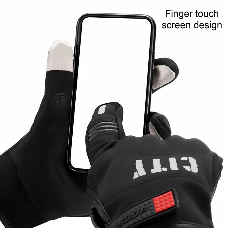 BSDDP 1 Paar wasserdichte Sportradhandschuhe mit Touchscreen-Funktion und Wärmeschutz - Größe: L