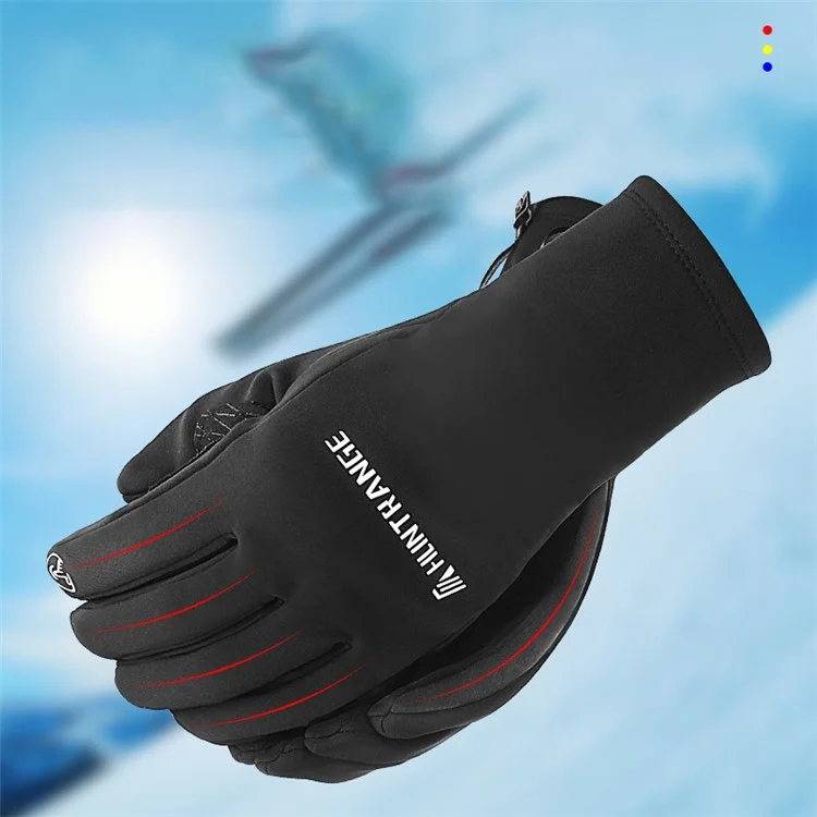 HUNTRANG A037 1 Par de Guantes de Invierno de Pantalla Táctil de Cuero de Microfibra - Gris / M