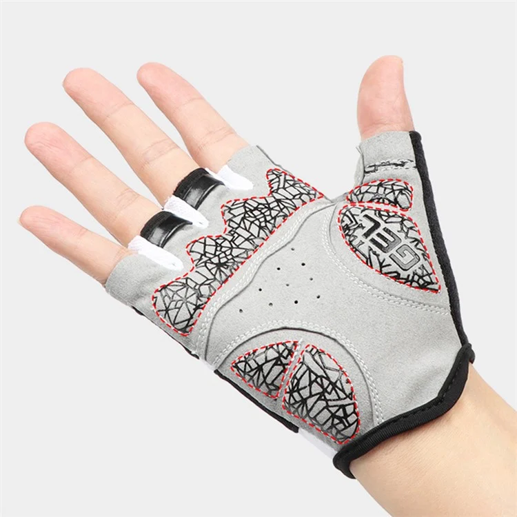 B2313 1 Pair Cycling Fitness Gloves Breathable Half Finger Gloves - Red M