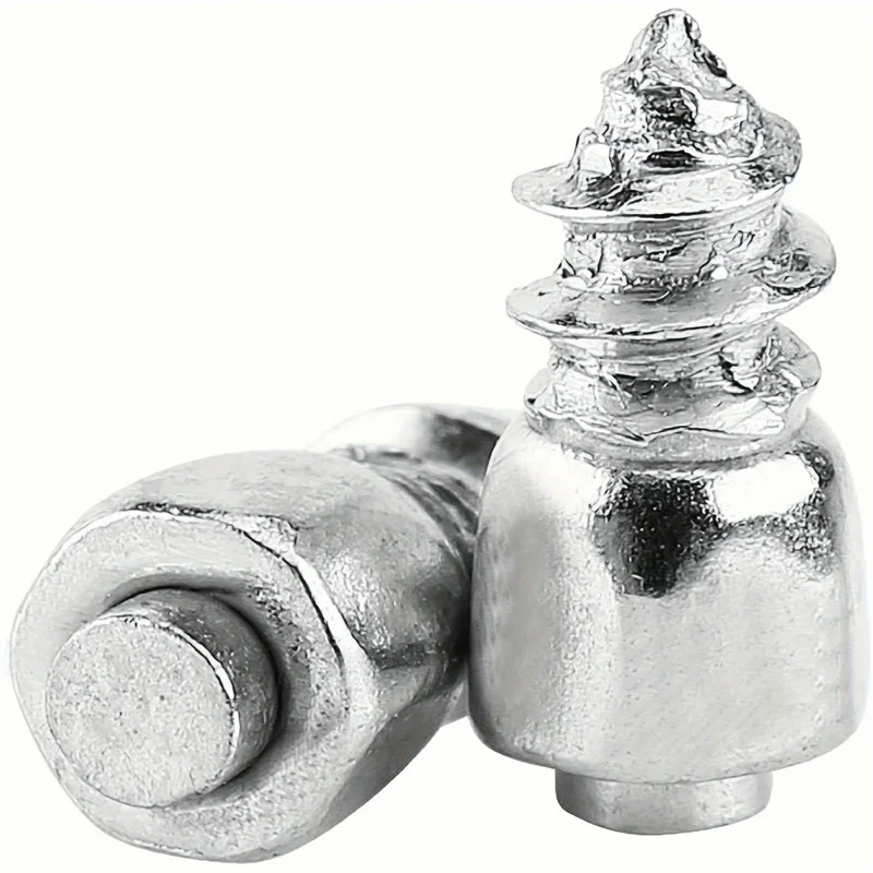 200Pcs 12 x 4mm Screw in Tire Studs Wheel Tyre Studs for Car Truck Motorcycle Bicycle Boot Tire Spikes - Silver