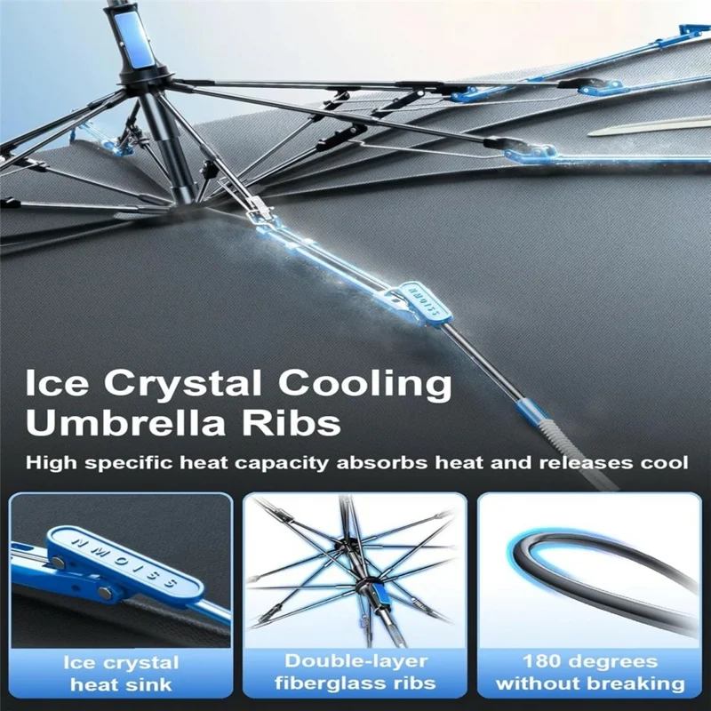 Car Windshield Sun Shade Umbrella S  /  M Ice Crystal Cooling Foldable UPF 50+ Heat Reflector Umbrella Cover