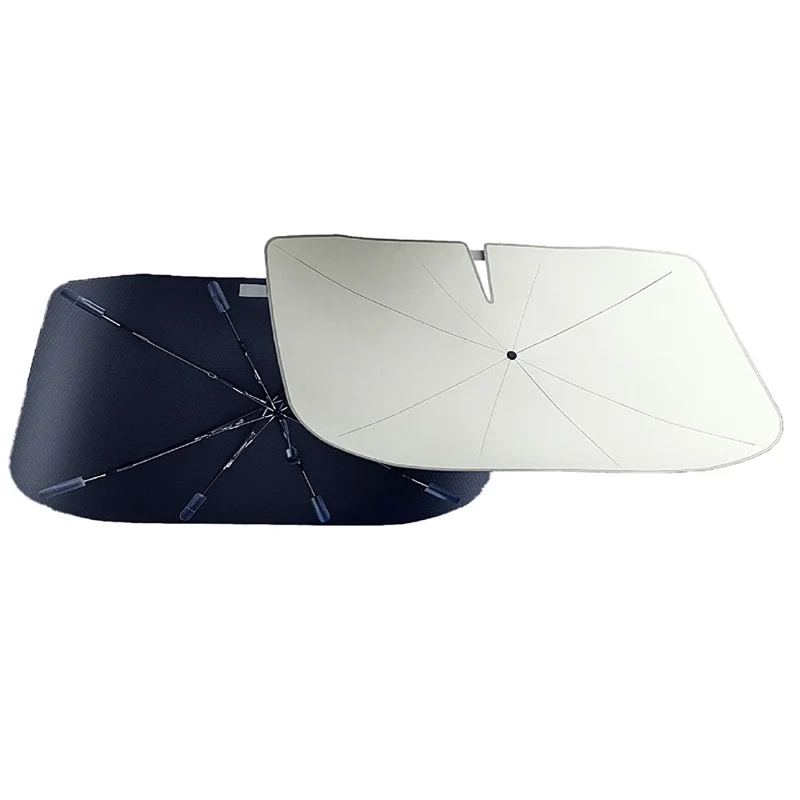 Parasol pare-brise S / M en cristal de glace refroidissant, pliable, avec tissu réfléchissant 240T, UPF50+, couverture type parapluie