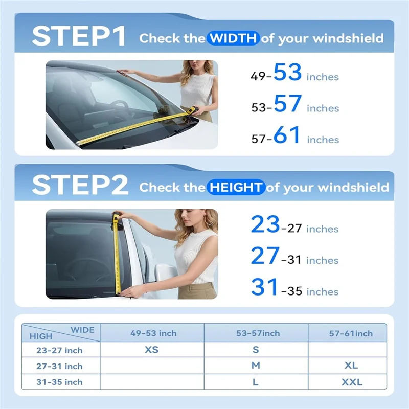 NMOISS Taille M Pare-soleil pour Pare-brise d'Auto, Parasol Double Couche UPF50+ avec Protection UV à 99% - Beige