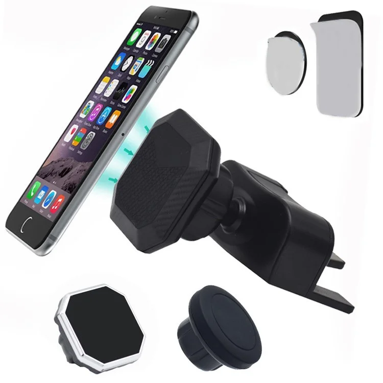 X033 Universal Forte Magnetic Mount Stand Fibra De Carbono CD PORTE PHONE PHONE PARA TELEFONES CELULARES