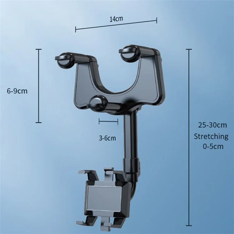 Автомобильный Задний Визит Зеркальный Держатель Телефона GPS Вращающийся Регулируемый Телескопический Автомобильный Телефон Крепления.