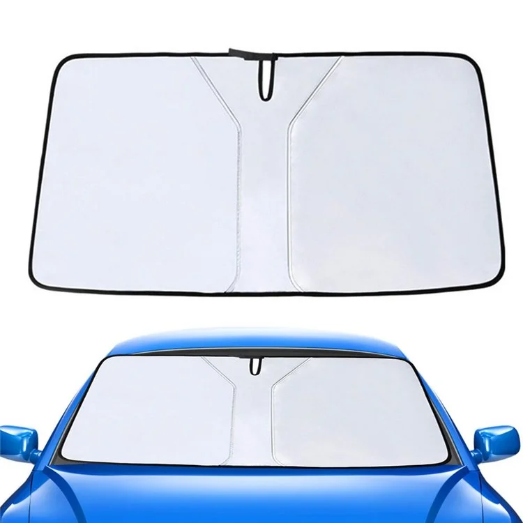 Car Windshield Sunshade UV Ray Reflector Auto Window Sun Shade Visor Shield Cover, Size S - Silver Coated