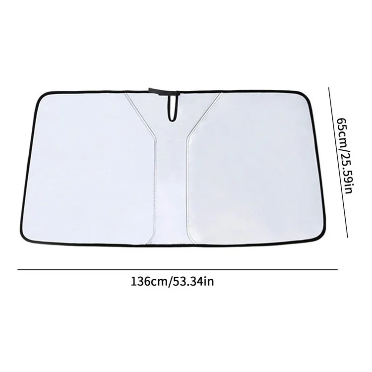 Car Windshield Sunshade UV Ray Reflector Auto Window Sun Shade Visor Shield Cover, Size S - Silver Coated