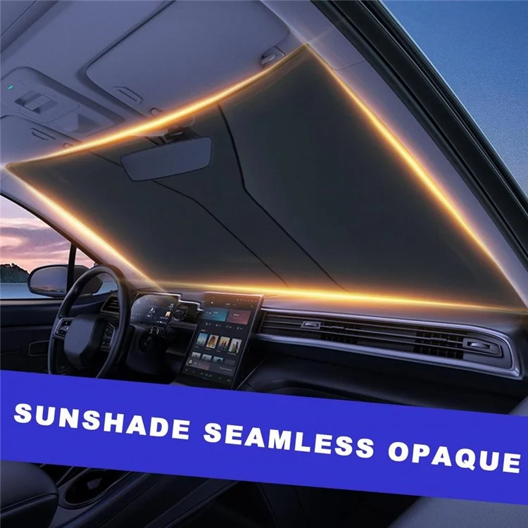 Car Windshield Sunshade UV Ray Reflector Auto Window Sun Shade Visor Shield Cover, Size S - Silver Coated