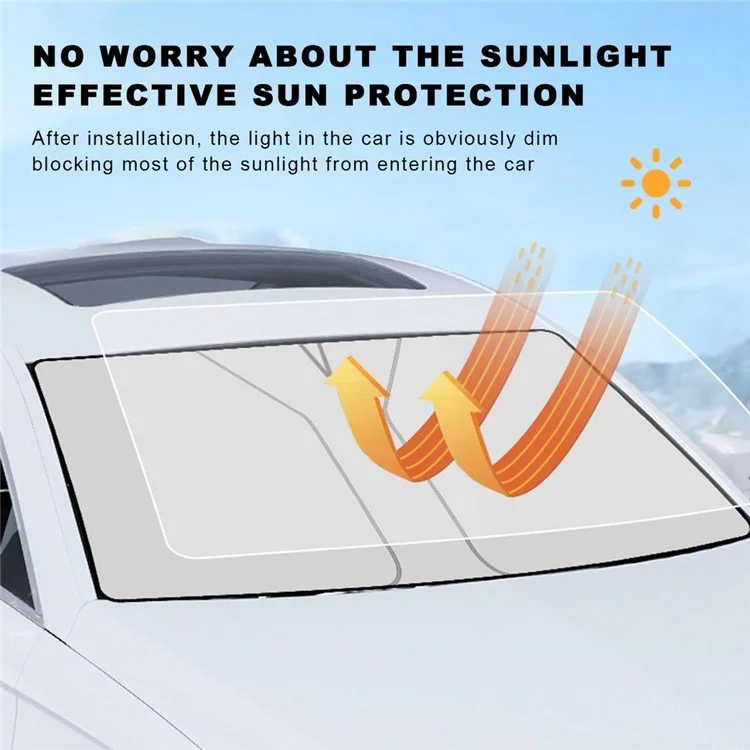 Car Windshield Sunshade UV Ray Reflector Auto Window Sun Shade Visor Shield Cover, Size S - Silver Coated