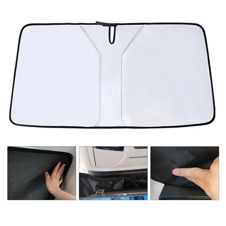 Car Windshield Sunshade UV Ray Reflector Auto Window Sun Shade Visor Shield Cover, Size S - Silver Coated