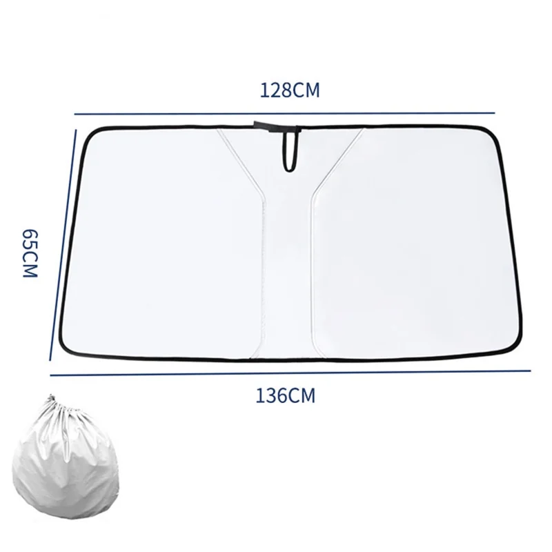 Parasole per parabrezza auto Riflettore dei raggi UV Protezione solare per auto, Dimensione S - Argento titanio