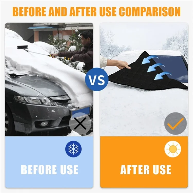 Car Snow Sun Shield Winter Aluminum Foil Car Front Windshield Thicken Lengthen Protection Cover