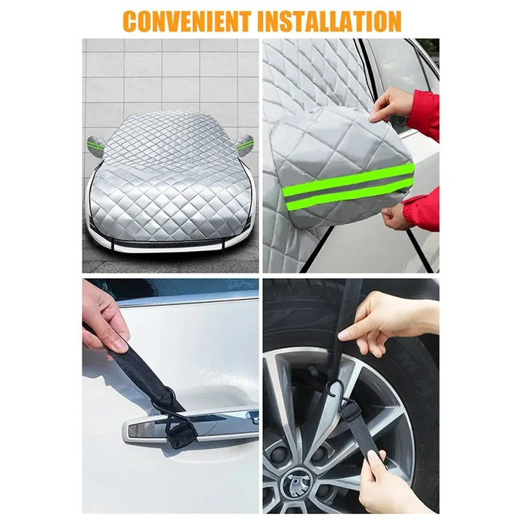Car Snow Sun Shield Winter Aluminum Foil Car Front Windshield Thicken Lengthen Protection Cover