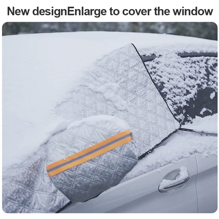 Capa Protetora de Parabrisa de Carro de Inverno em Folha de Alumínio e Tecido Oxford, à Prova de Neve e Geada