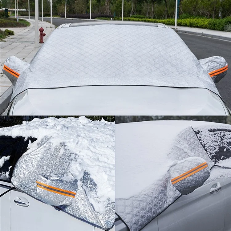 Capa Protetora de Parabrisa de Carro de Inverno em Folha de Alumínio e Tecido Oxford, à Prova de Neve e Geada