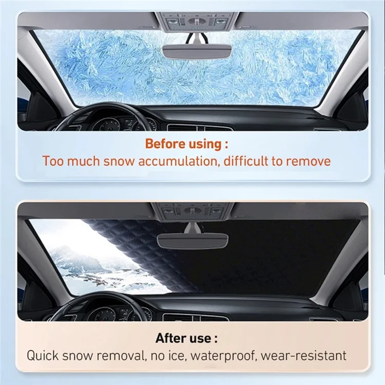 Película de Revestimento de Alumínio PE Magnética para Proteção de Gelo e Neve do Para-brisa do Carro, Tamanho: P