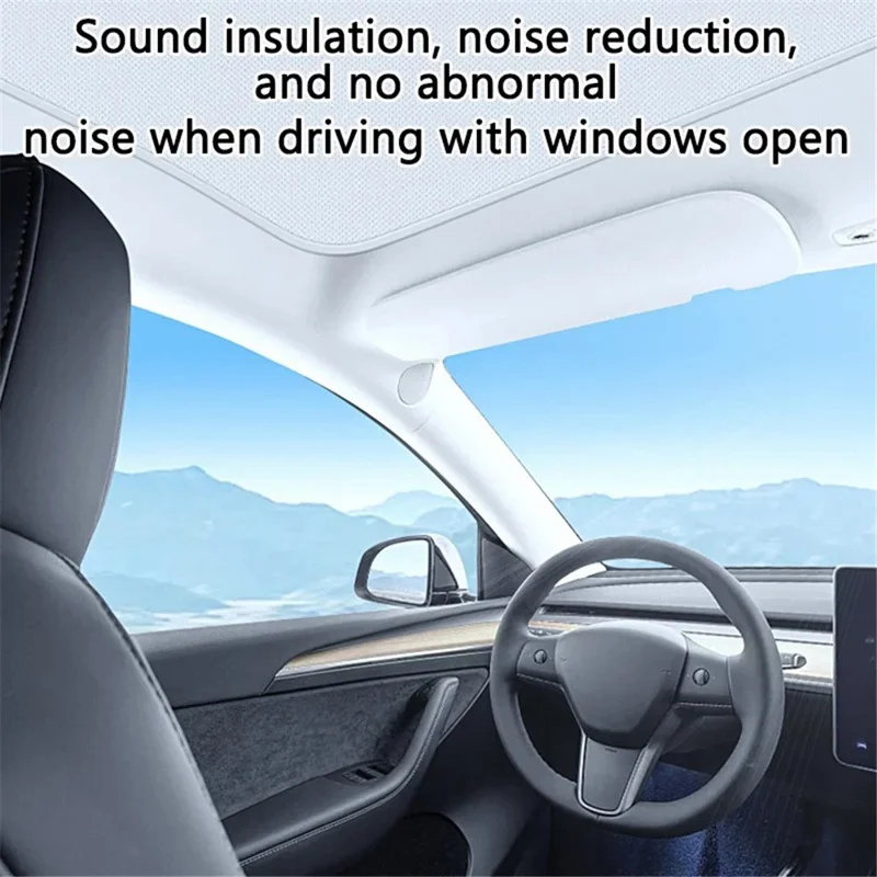 Para el Modelo Y 2 Juegos de Parasol de Techo de Cristal de Coche Anti UV Light Sun Shade - Negro