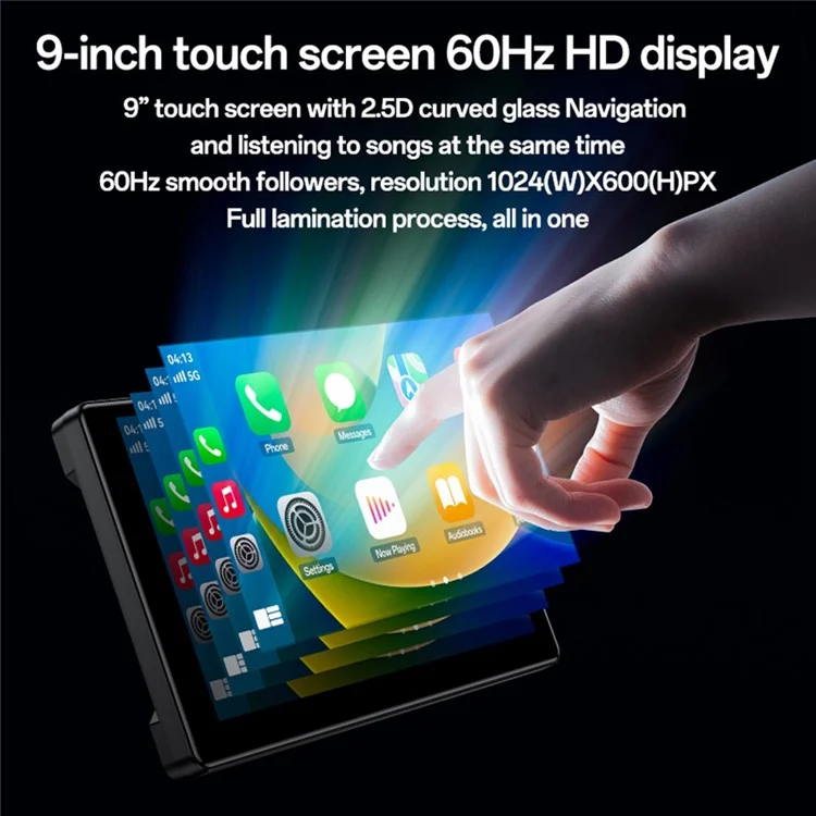 YESIDO KM18 Car Stereo Carplay 9 inch Touch Screen Bluetooth-compatible Carplay with Rear Camera