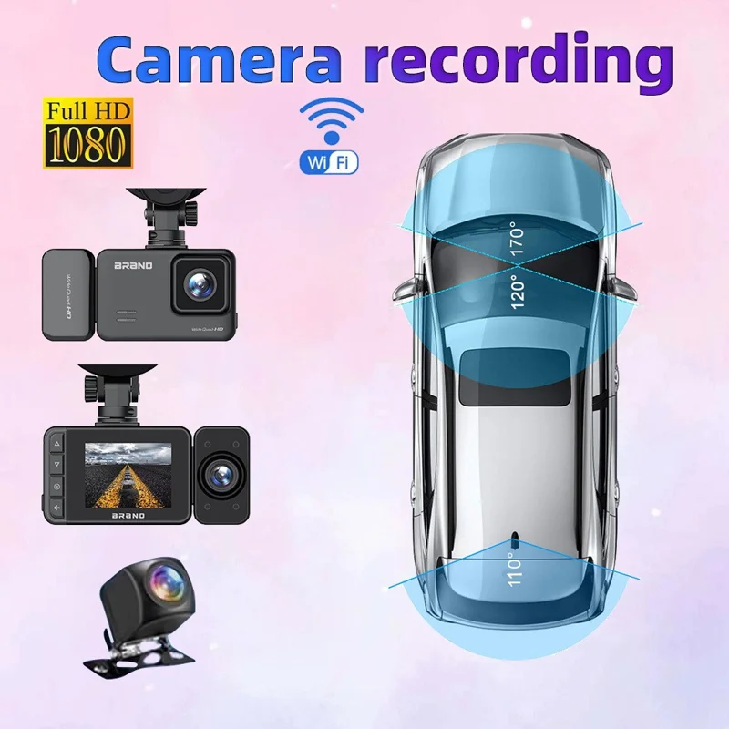 A18 WiFi Dash Cam Vorne Und Hinten in Der Dual -kamera -auto -dvr Mit Dem Parkplatzmodus Für Nachtsicht