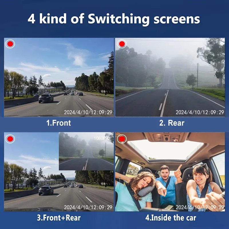A18 WiFi Dash Cam Vorne Und Hinten in Der Dual -kamera -auto -dvr Mit Dem Parkplatzmodus Für Nachtsicht
