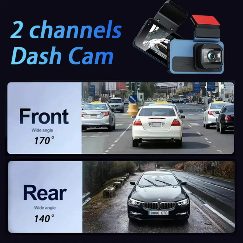 C15 Dual Dash Cam Front 4K Rear 1080P Parking Mode WiFi Car Camera with ADAS GPS