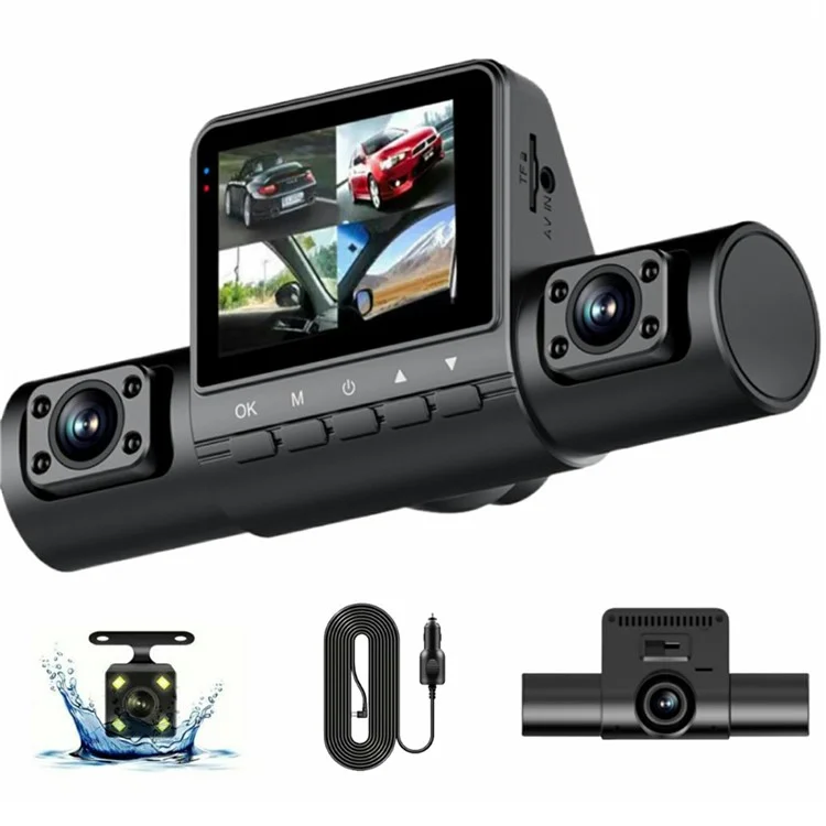 M80 Pro автомобильный видеорегистратор с дневным и ночным режимами съемки, функцией парковочного мониторинга и 4 камерами для записи вождения.