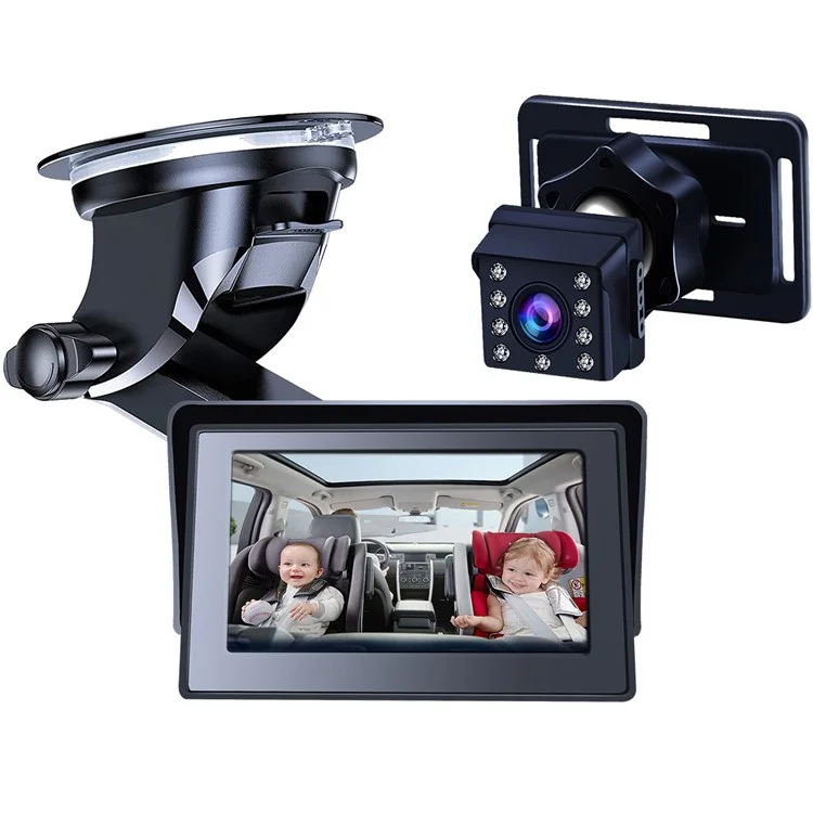 Монитор автомобиля R5037 4,3 дюйма HD 1080P с камерой для заднего сиденья с широким углом обзора и инфракрасной камерой