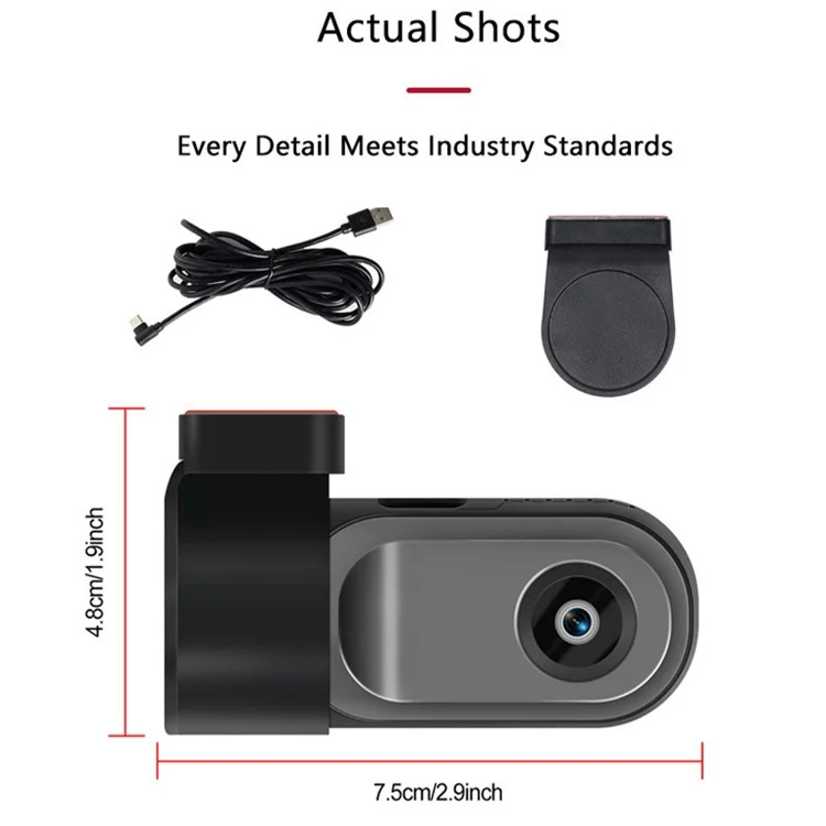 U9 Pro 1080P HD Dash Cam Zinc Alloy 120 Degree Wide Angle Car DVR Camera with Parking Monitor