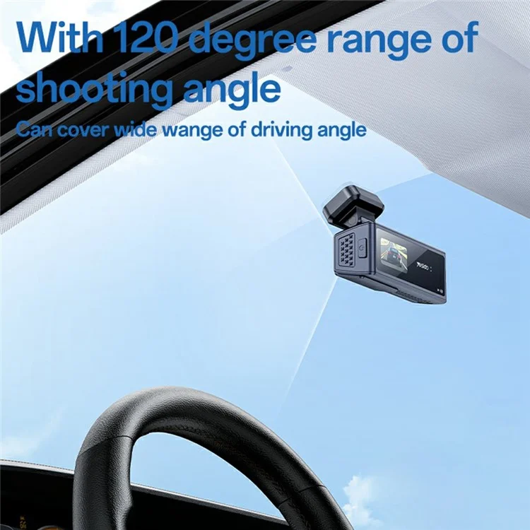 YESIDO KM22  Dual Channel Car Dash Cam Wide Angle 24 / 7 Monitoring 1080P Driving Recorder