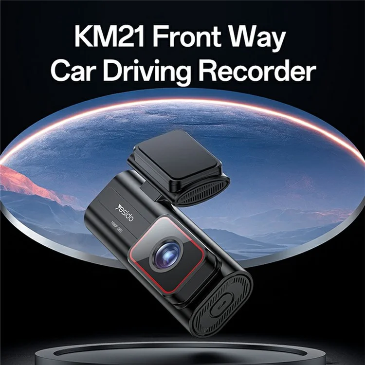 YESIDO KM21 Car Dash Cam 1080P HD 145 Degree Wide Angle 24 / 7 Monitoring Emergency Driving Recorder