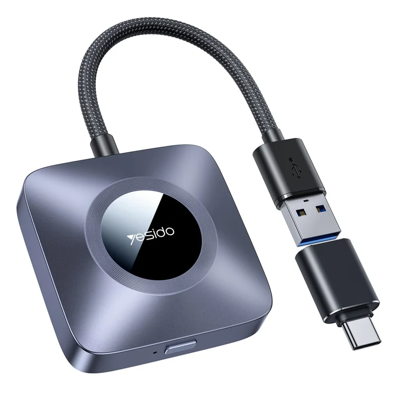 YESIDO KM23 Dual Band WiFi CarPlay Adapter Wired to Wireless Converter for Car Stereo Systems OTA Upgradable
