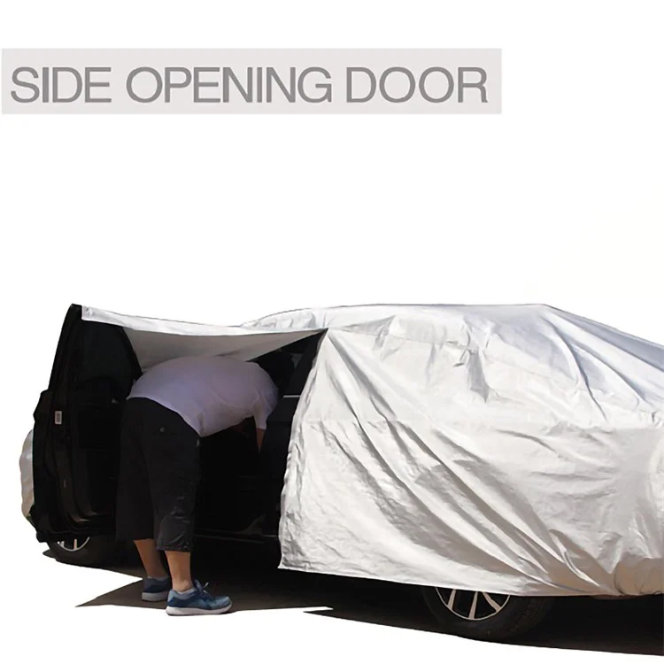 Outdoor Full Protection Car Cover Snowproof Sunshade Waterproof Dustproof Cover for SUV - Black / L