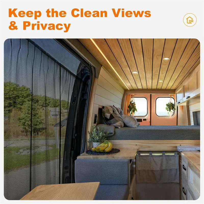 115cm Magnetic Fly Screen RV Sliding Door Mosquito Net for Campervans Insect Proof Curtain