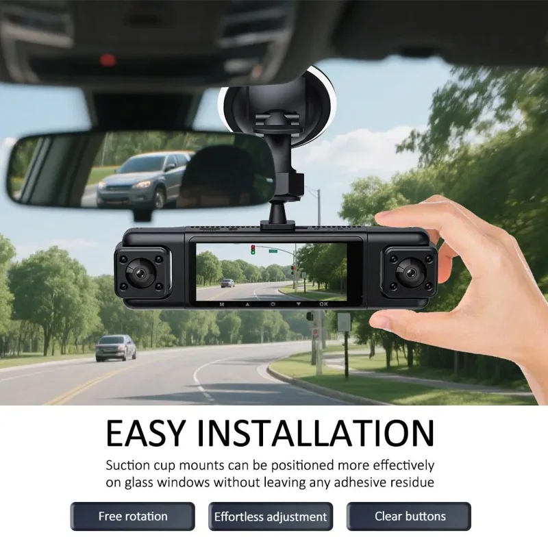 3.0 Inch IPS Screen 1080P HD Recording Dash Cam for Car 4 Lens Front Rear Side View Vehicle DVR
